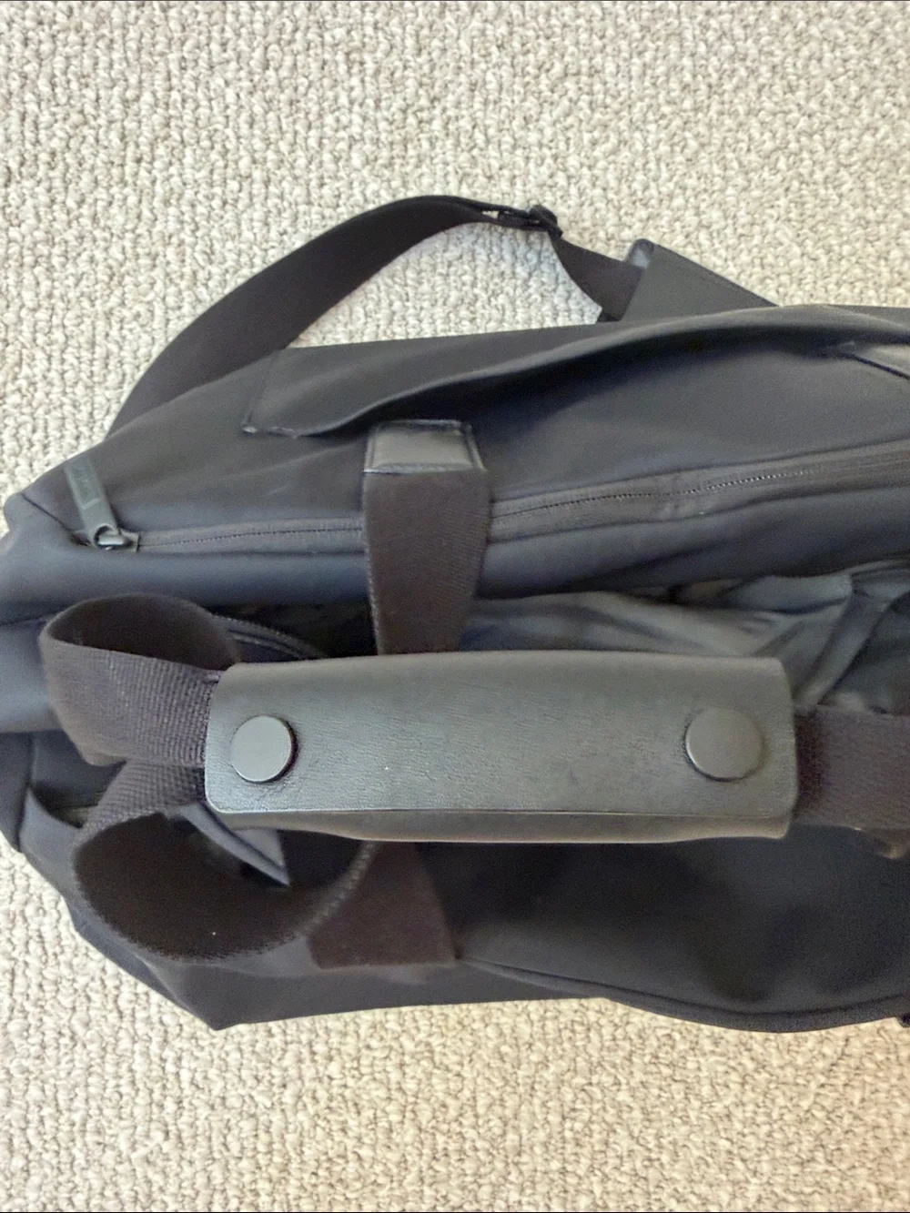 Away Black Men's Travel Duffel with Shoulder Strap